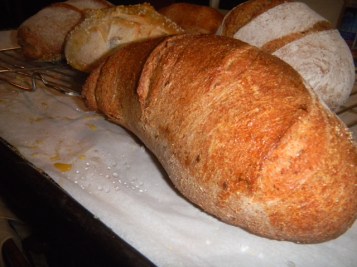 Jane's bread, just out of the oven, photo by Robert